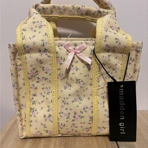 Madden Girl Yellow and Pink Mini Bag with bow detail